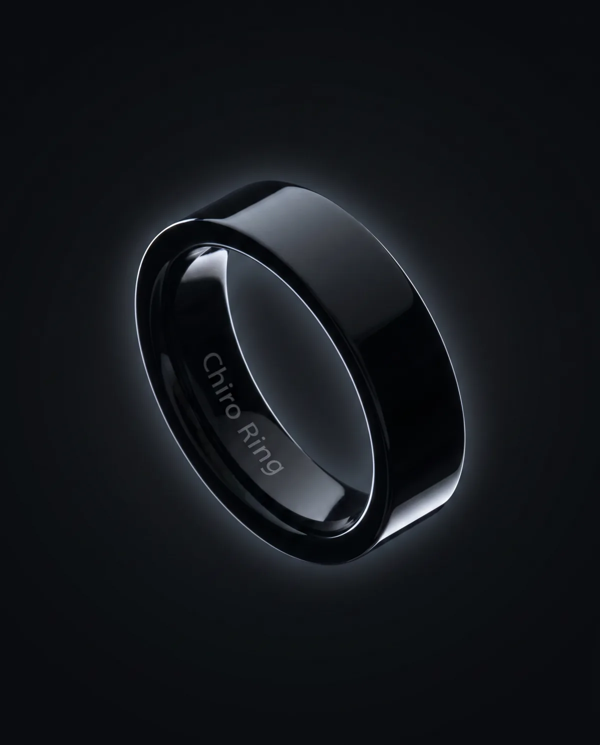 ChiroRing, mirror-polished obsidian